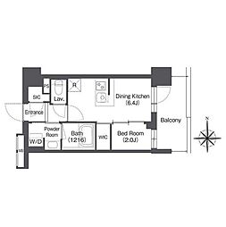 COMFORIA森下SOUTH 1DKの間取図画像