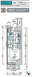 メインステージ新小岩 1Kの間取図画像