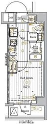 MAXIV川口青木 1Kの間取図画像