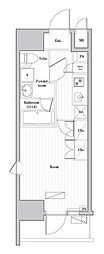 ARKMARK大森町ASYLCOURT 1Kの間取図画像