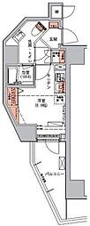 ハーモニーレジデンス三田 ワンルームの間取図画像