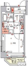 ハーモニーレジデンス浅草 1Kの間取図画像