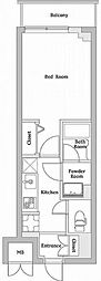Nステージ下総中山 1Kの間取図画像