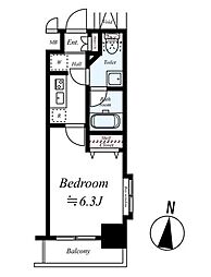 プレール・ドゥーク目白アベニュー 1Kの間取図画像