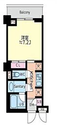 サンナッププラザ 1Kの間取図画像