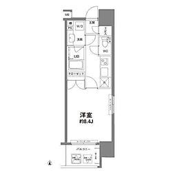 コンフォリア新宿御苑1 1Kの間取図画像