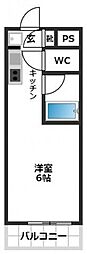 スカイコート西荻窪2 ワンルームの間取図画像