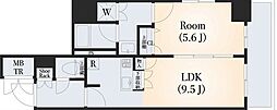 プレール・ドゥーク東京EAST3 1LDKの間取図画像