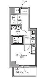 N-stageMatsudo 1Kの間取図画像