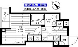 グランドコンシェルジュ用賀アジールコート 1Kの間取図画像