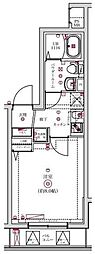 レンティーヴァ綾瀬 1Kの間取図画像