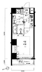 ジェノヴィア中野野方グリーンヴェール 1Kの間取図画像