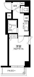 パークウェル目黒本町 1Kの間取図画像