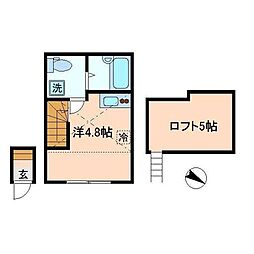 ポモドーロ三軒茶屋 ワンルームの間取図画像