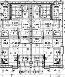 カーサ戸越公園 1Kの間取図画像