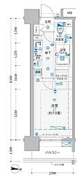 ル・リオン豊洲ウォーターフロント 1Kの間取図画像