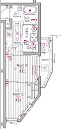 ガーラ・グランディ小竹向原 1Kの間取図画像
