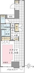 Brilliaist東雲キャナルコート 1Kの間取図画像