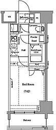 グランシアタワー亀戸 1Kの間取図画像