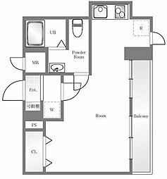 カーサグランデ森下 ワンルームの間取図画像