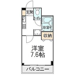 K.Sキャトルセゾン3 1Kの間取図画像