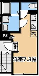 新宿区山吹町マンション ワンルームの間取図画像