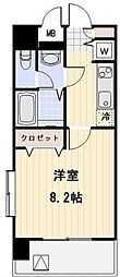 メゾン・ド・ヴィレ中目黒 1Kの間取図画像