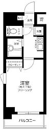 メインステージ茅場町 1Kの間取図画像