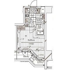 ガリシア代々木 1Kの間取図画像