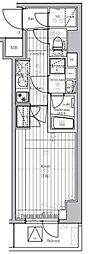プレミアムキューブ不動前DEUX 1Kの間取図画像