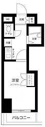 ロイヤルパレス目黒 1Kの間取図画像