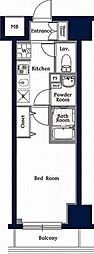 N-stageUeno 1Kの間取図画像