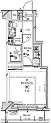 ラフィスタ本蓮沼 1Kの間取図画像
