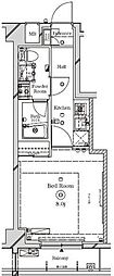 ラフィスタ本蓮沼 1Kの間取図画像