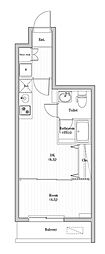 アーバンパーク東向島 1DKの間取図画像