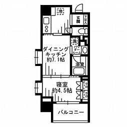 レジディア池尻大橋 2Kの間取図画像