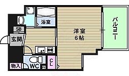 Osaka Metro堺筋線 堺筋本町駅 徒歩3分の賃貸マンション 6階1Kの間取り