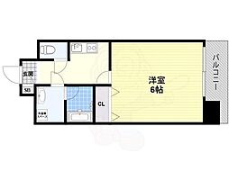 Osaka Metro中央線 高井田駅 徒歩9分の賃貸マンション 10階1Kの間取り