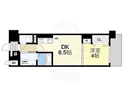 近鉄難波線 布施駅 徒歩7分の賃貸マンション 5階1DKの間取り