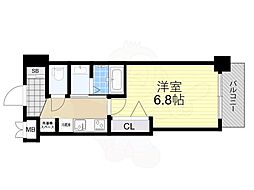 Osaka Metro今里筋線 緑橋駅 徒歩13分の賃貸マンション 2階1Kの間取り