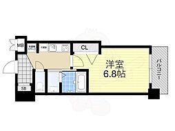 Osaka Metro今里筋線 緑橋駅 徒歩13分の賃貸マンション 2階1Kの間取り