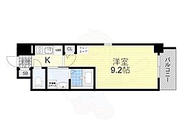 Osaka Metro千日前線 新深江駅 徒歩9分の賃貸マンション 2階1Kの間取り