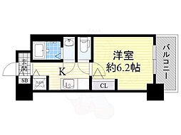Osaka Metro長堀鶴見緑地線 松屋町駅 徒歩2分の賃貸マンション 12階1Kの間取り