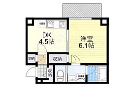 マンション桜 1DKの間取図画像