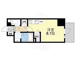 Metrosa谷町六丁目North ワンルームの間取図画像