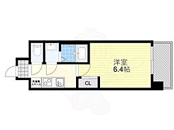 ブランシエスタ森ノ宮 1Kの間取図画像