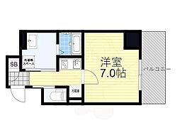 ArtizA森ノ宮D.C. 1Kの間取図画像