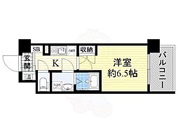 CASSIA高井田ノースコート 1Kの間取図画像