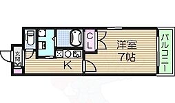 デルフィーノ真田山東 1Kの間取図画像