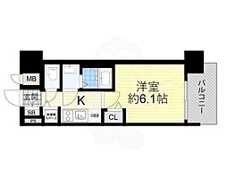 プレサンス玉造駅前 1Kの間取図画像